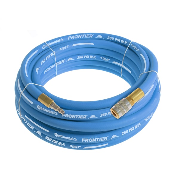 3/4" x 100' Blue EPDM Air Hose, 300 PSI, 3/4" Ind. Interchange M+F QC
